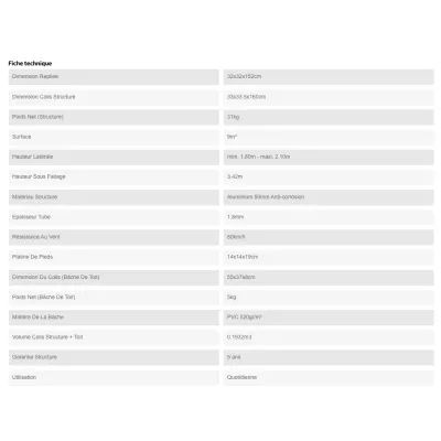 XPTENT - Barnum pliant PRO+ Alu 55mm 3x3m ● Très Solide, Haute Qualité