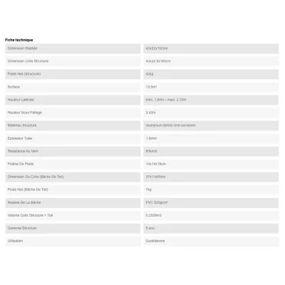 XPTENT - Barnum pliant PRO+ Alu 55 3x4,5m ● Très Solide, Haute Qualité