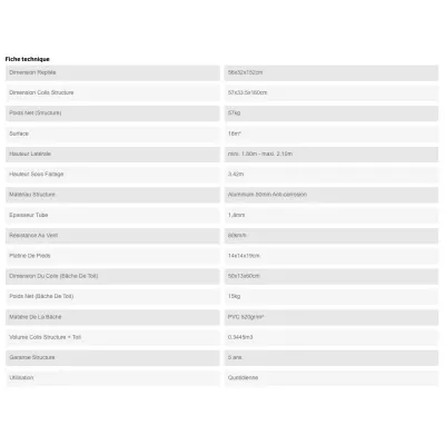 XPTENT - Barnum pliant PRO+ Alu 55mm 3x6m ● Très Solide, Haute Qualité