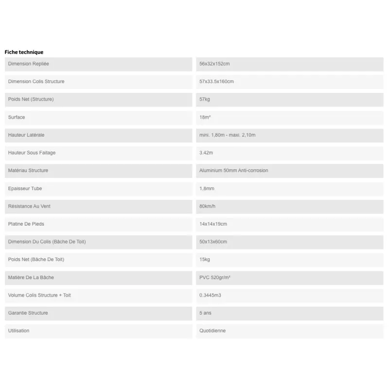 XPTENT - Barnum pliant PRO+ Alu 55mm 3x6m ● Très Solide, Haute Qualité