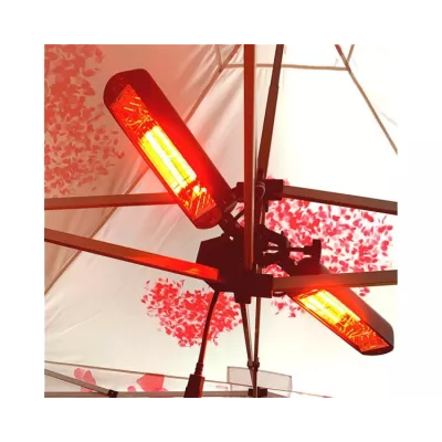 Chauffage Duo Lampes, 1600W IP23 pour tente pliante et parasol