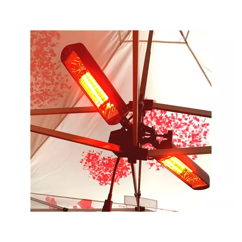 Chauffage Duo Lampes, 1600W IP23 pour tente pliante et parasol
