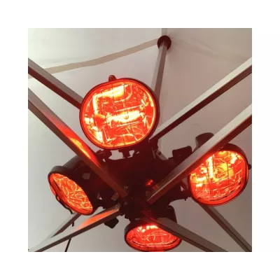 Chauffage à 4 Lampes, 1800W IP23 pour tente pliante et parasol