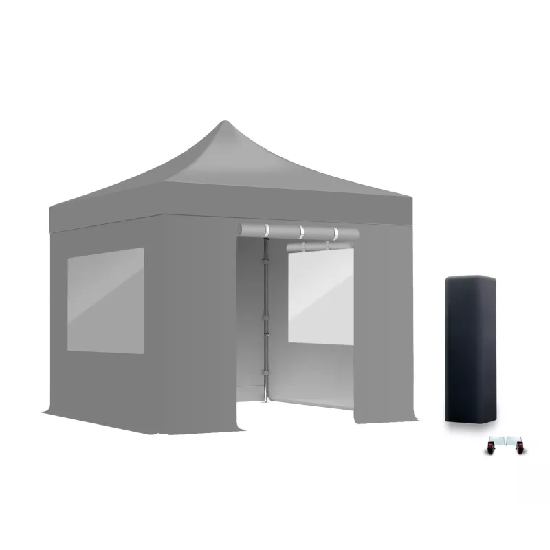 Lot de 4 bâches latérales avec fenêtres rideaux 380gr/m²