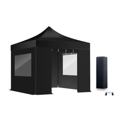 Lot de 4 bâches latérales avec fenêtres rideaux 380gr/m²