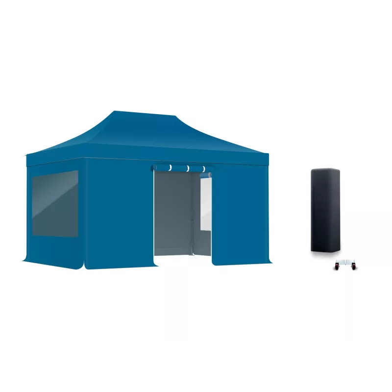 Pack Fenêtres rideaux Barnum pliant Acier premium 32mm 3X4,5m  - XPTENT - toit polyester pvc 450 g/m2