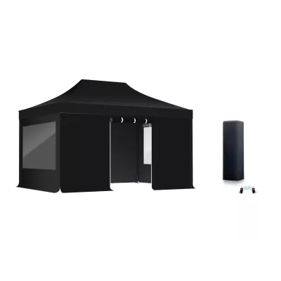 Pack Fenêtres rideaux Barnum pliant Acier premium 32mm 3X4,5m  - XPTENT - toit polyester pvc 450 g/m2