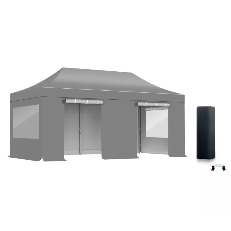 PACK Fenêtres Rideaux Barnum ALU 45mm 3X6m - solide - bâche 450g/m2