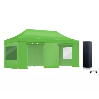 Pack Fenêtres rideaux Barnum pliant Acier premium 32mm 3X6m  - XPTENT - toit polyester pvc 450 g/m2