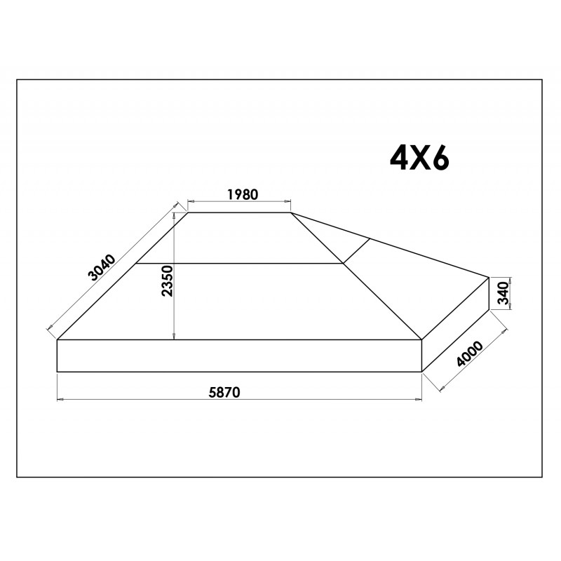 Bâche de toit 4x6m - 520g/m² 100% PVC