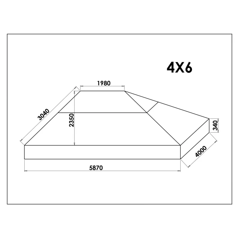 Bâche de toit 4x6m - 520g/m² 100% PVC