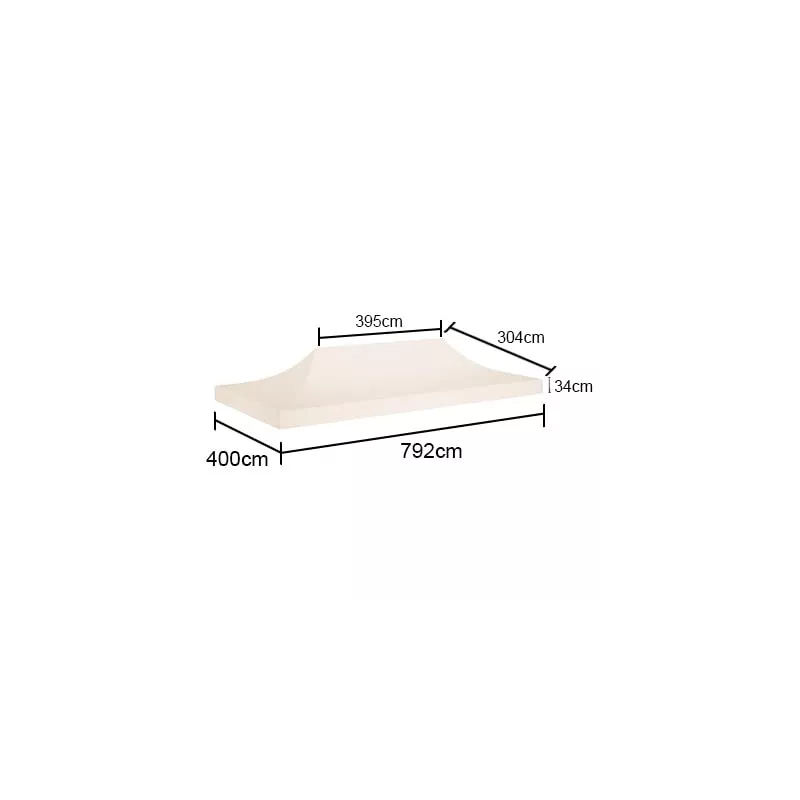 XPTENT - Bâche de toit 4x8m - 300g/m² pour Tente Pliante