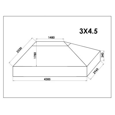 XPTENT - Bâche de toit 3x4,5m - 220g/m² pour Tente Pliante