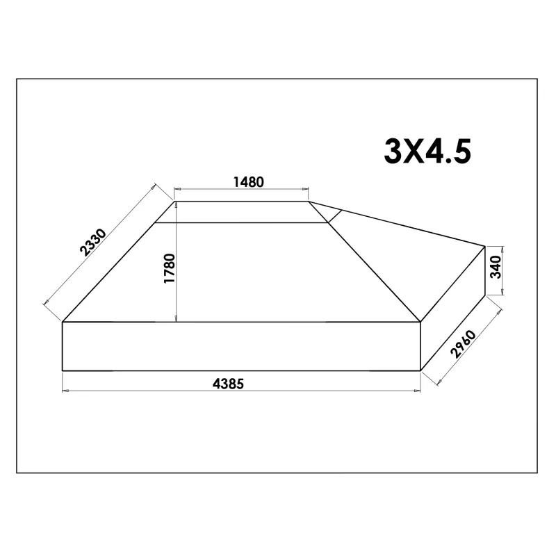 XPTENT - Bâche de toit 3x4,5m - 220g/m² pour Tente Pliante