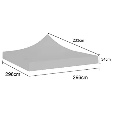 XPTENT - Bâche de toit 3x3m - 450g/m² pour Tente Pliante