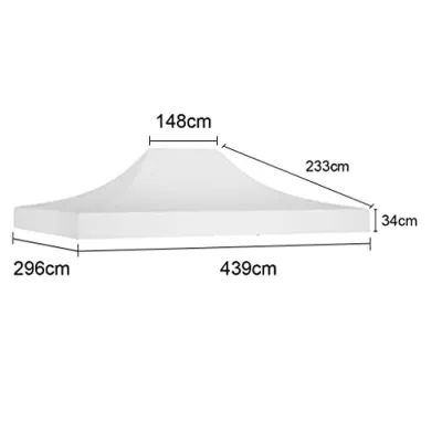 Bâche de toit 3x4,5m - 450g/m² Polyester-PVC Qualité Pro