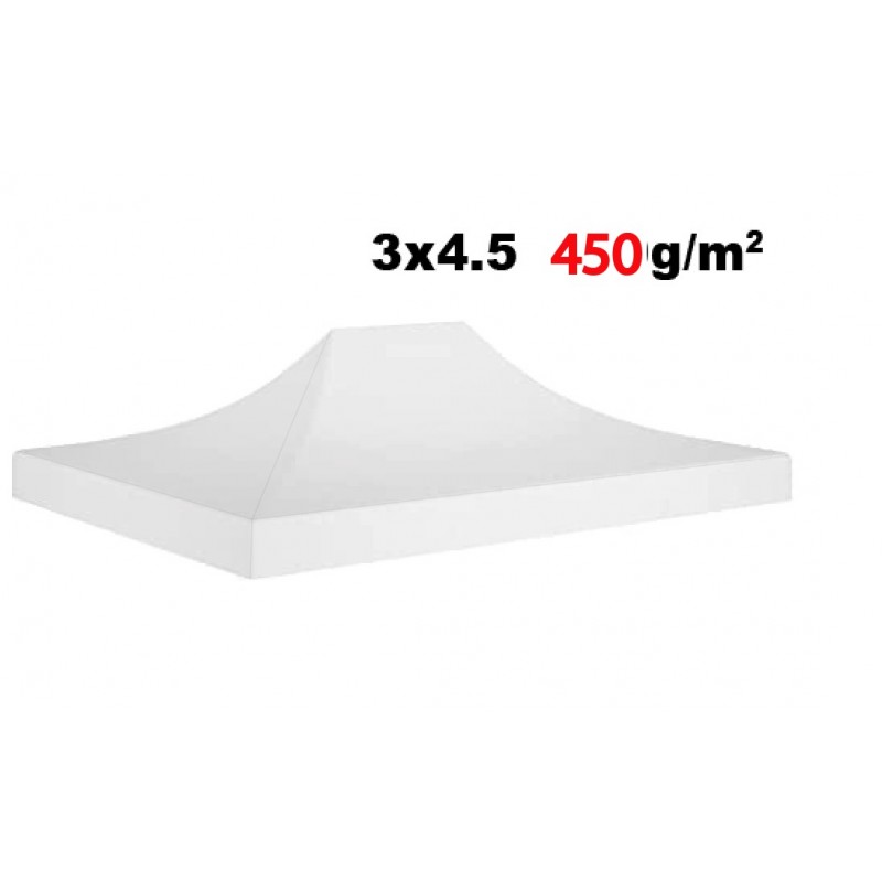 Bâche de toit 3x4,5m - 450g/m² Polyester-PVC Qualité Pro