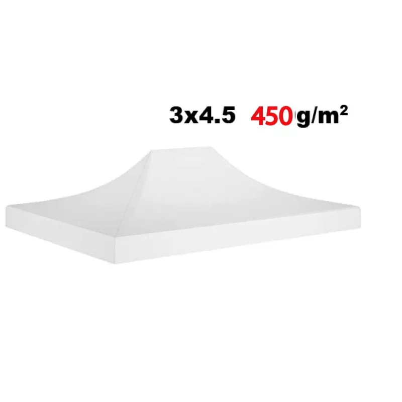 Bâche de toit 3x4,5m - 450g/m² Polyester-PVC Qualité Pro