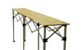 Holzklapptisch - 2,85m x 40cm - Höhenverstellbar