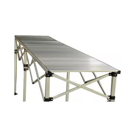 Table Pliante en Aluminium - 2,85m x 58cm - Hauteur réglable