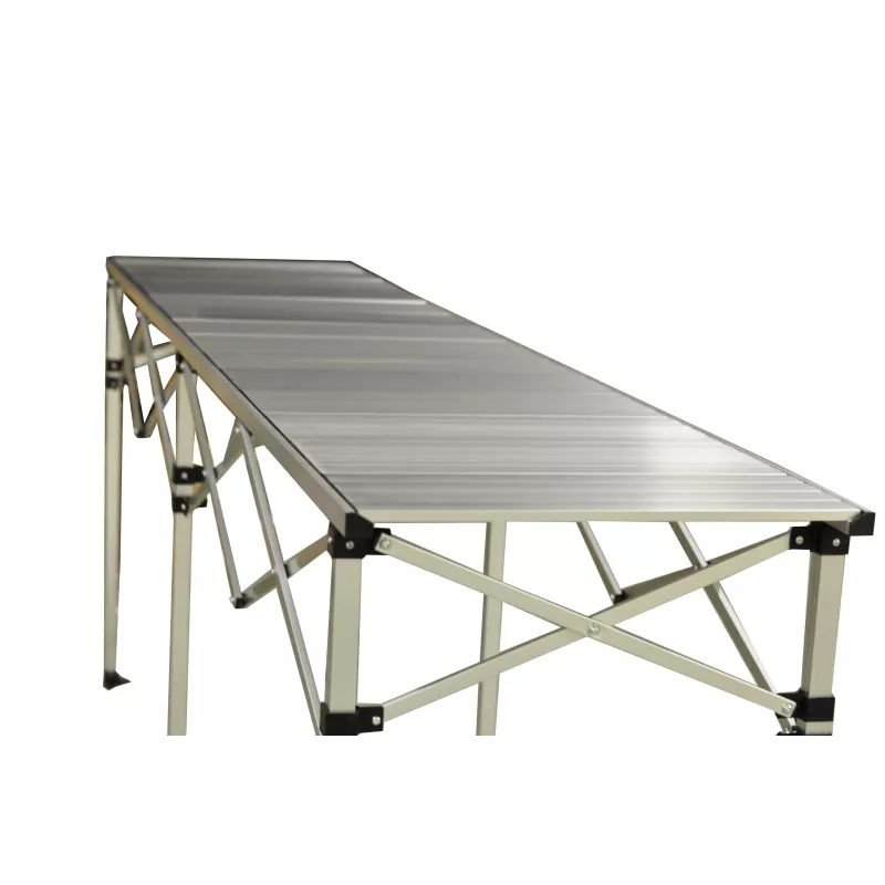 Table Pliante en Aluminium - 2,85m x 58cm - Hauteur réglable