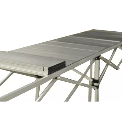 Table Pliante en Aluminium - 2,85m x 58cm - Hauteur réglable