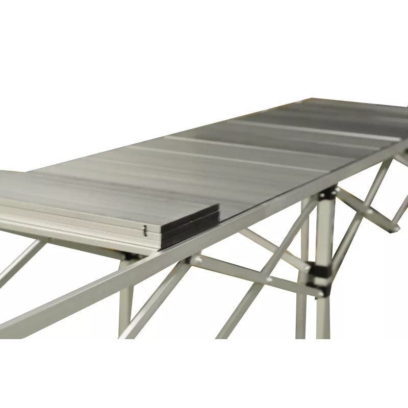 Table Pliante en Aluminium - 2,85m x 58cm - Hauteur réglable