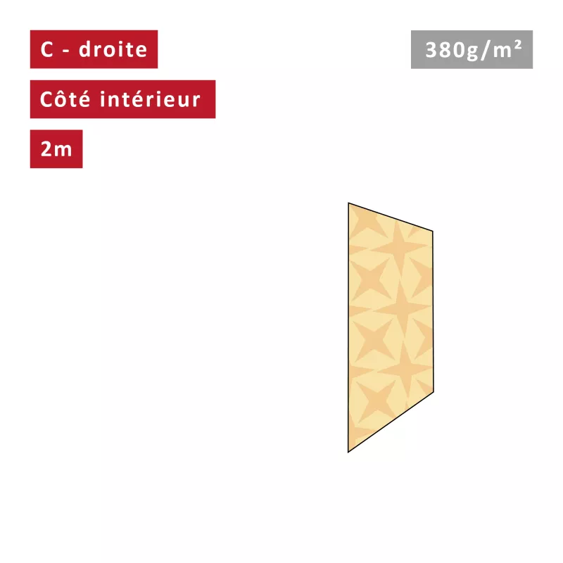 XPTENT - Mur plein 300g/m² pour Tente Pliante