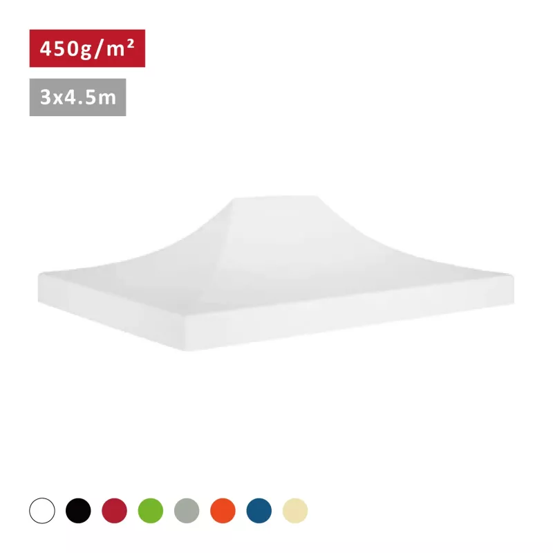Bâche de toit 3x4,5m - 450g/m² Polyester-PVC Qualité Pro