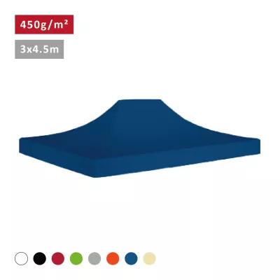 Bâche de toit 3x4,5m - 450g/m² Polyester-PVC Qualité Pro