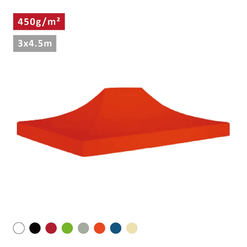 Bâche de toit 3x4,5m - 450g/m² Polyester-PVC Qualité Pro