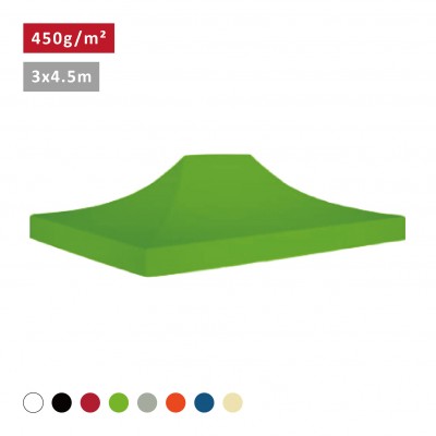 Bâche de toit 3x4,5m - 450g/m² Polyester-PVC Qualité Pro