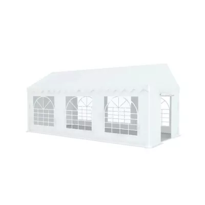 Tente de réception 5x6m avec tubes 38mm, bâche PVC 480g/m² blanche, ignifugée M2 – Idéale pour événements extérieurs