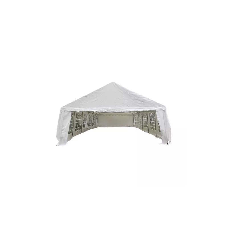 Tente de réception 5x12m avec tubes 38mm, bâche PVC 480g/m² blanche, ignifugée M2 – Idéale pour événements extérieurs