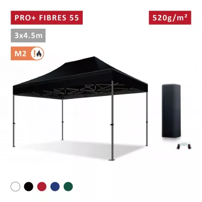 Barnum pliant 3x4,5m Fibres de Verre 55mm - léger et flexible - technologie XPTENT - toit polyester pvc