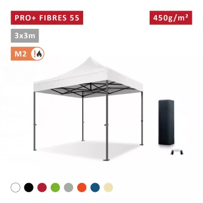Barnum pro 3x3m Fibres de Verre 55mm - léger - XPTENT -  toit polyester pvc