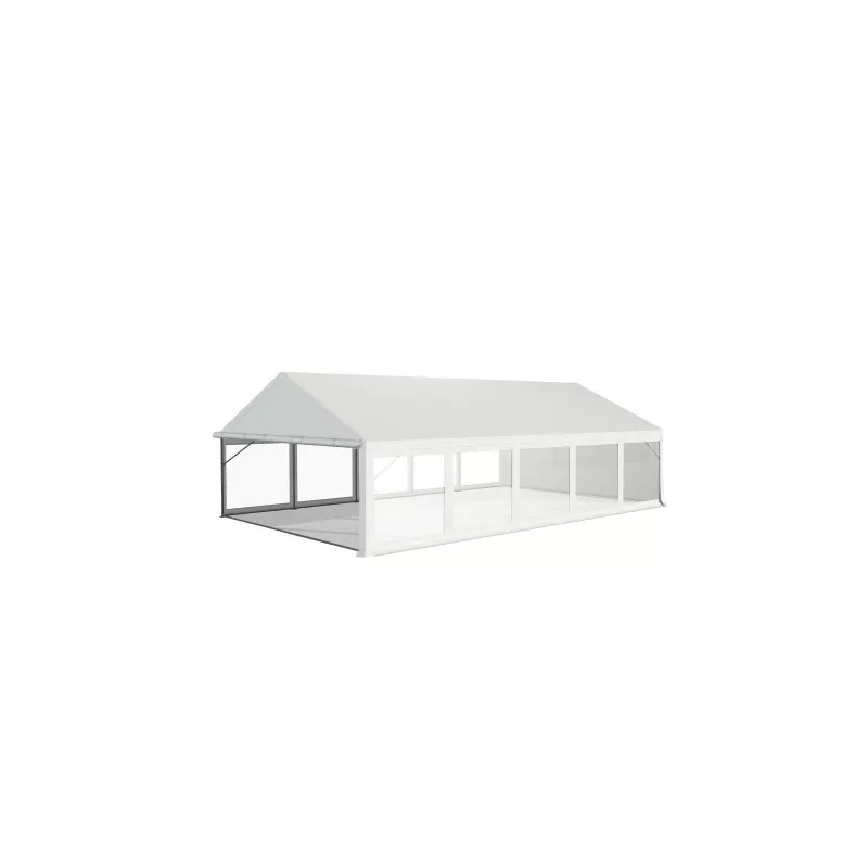 Tente de réception PRO 5x8m, PVC 500g/m², tubes 50mm, blanc ignifugé M2 – chapiteau résistant pour événements extérieurs