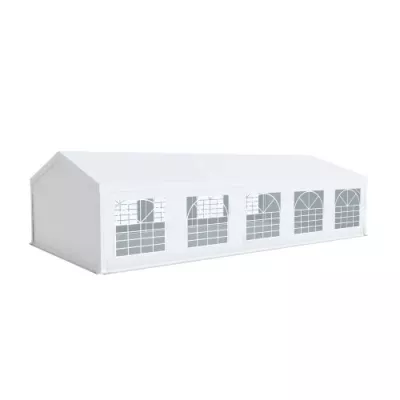 Tente de réception PRO 5x10m, PVC 500g/m², tubes 50mm, blanc ignifugé M2 – chapiteau résistant pour événements extérieurs
