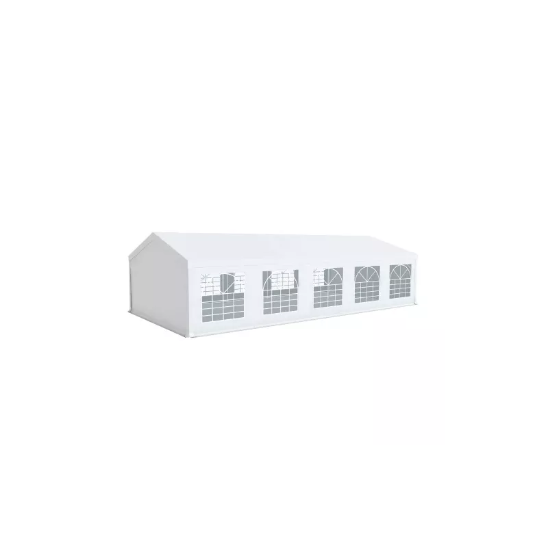 Tente de réception PRO 5x10m, PVC 500g/m², tubes 50mm, blanc ignifugé M2 – chapiteau résistant pour événements extérieurs