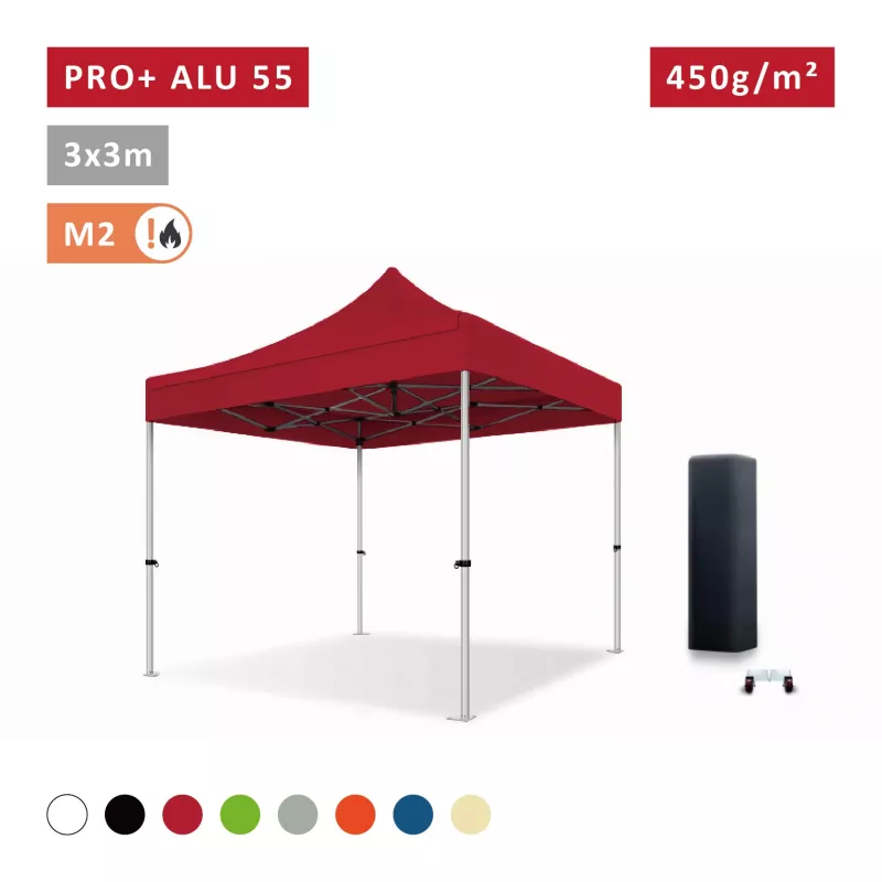 XPTENT - Barnum pliant PRO+ Alu 55mm 3x3m ● Très Solide, Haute Qualité
