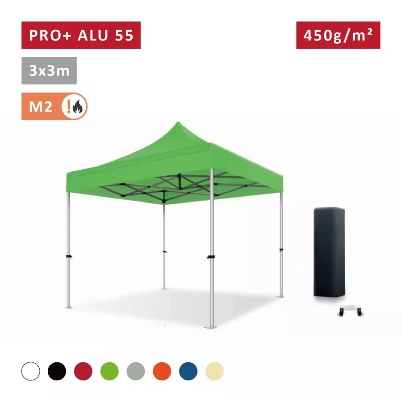 XPTENT - Barnum pliant PRO+ Alu 55mm 3x3m ● Très Solide, Haute Qualité