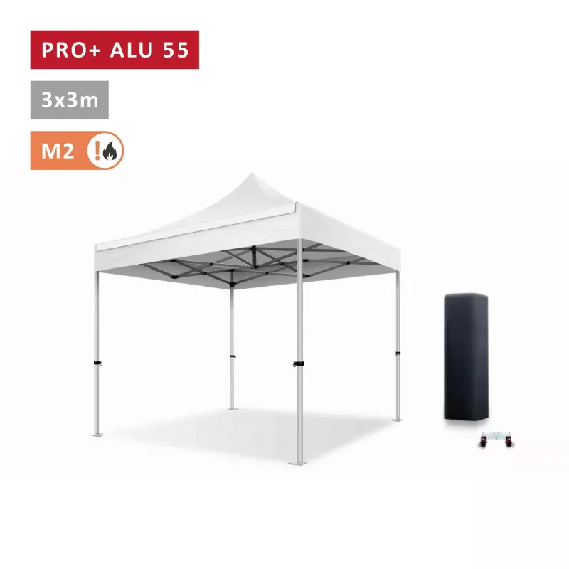 XPTENT - Barnum pliant PRO+ Alu 55mm 3x3m ● Très Solide, Haute Qualité