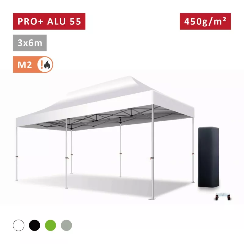 XPTENT - Barnum pliant PRO+ Alu 55mm 3x6m ● Très Solide, Haute Qualité