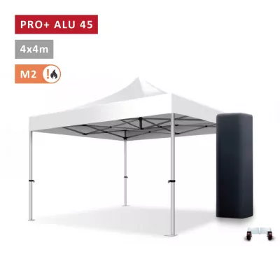 XPTENT - Tonnelle pliante PRO - Alu 45mm 4X4m ● Bâche 450g/m² Étanche