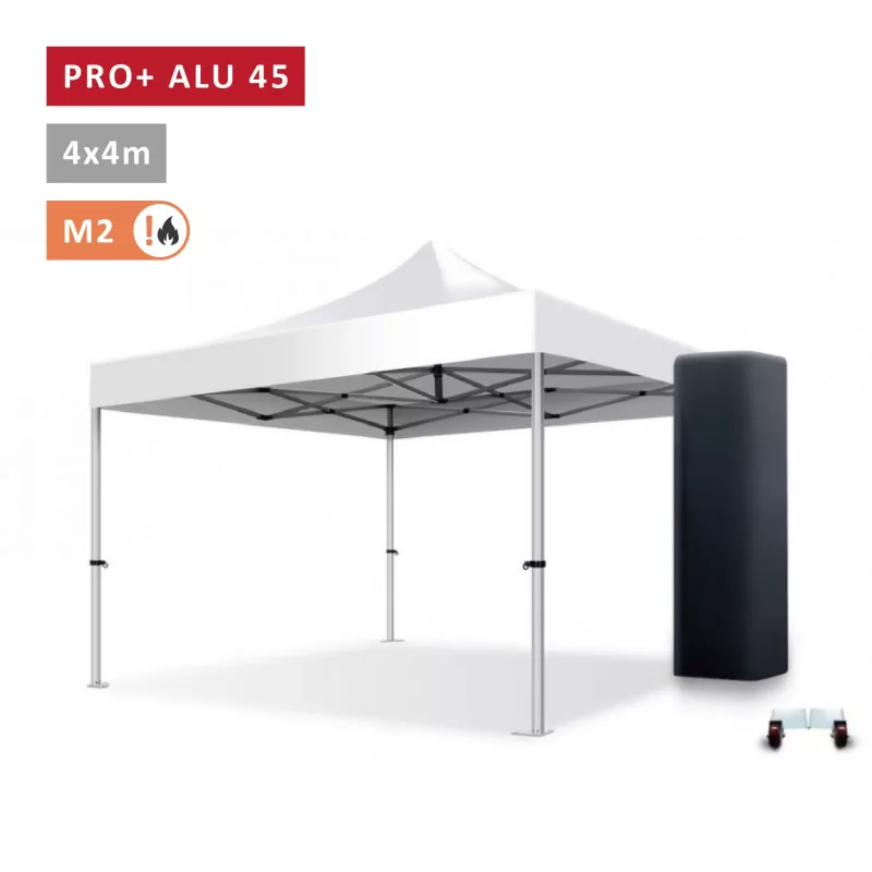 XPTENT - Tonnelle pliante PRO - Alu 45mm 4X4m ● Bâche 450g/m² Étanche