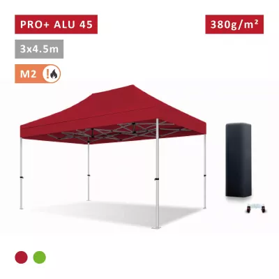 XPTENT - Tonnelle pliante PRO - Alu 45mm 3x4,5m● Bâche 450g/m² Étanche