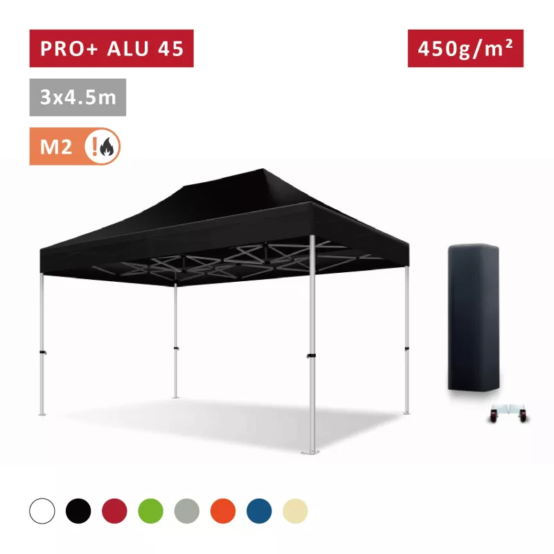 XPTENT - Tonnelle pliante PRO - Alu 45mm 3x4,5m● Bâche 450g/m² Étanche