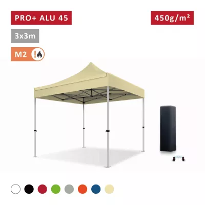 XPTENT - Tonnelle pliante PRO - Alu 45mm 3x3m ● Bâche 450g/m² Étanche