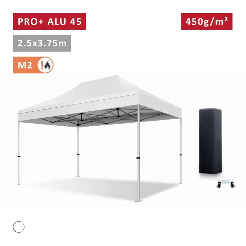 XPTENT - Tonnelle pliante PRO - Alu 45mm 2,5x3,75m● Bâche 380g/m² Étanche