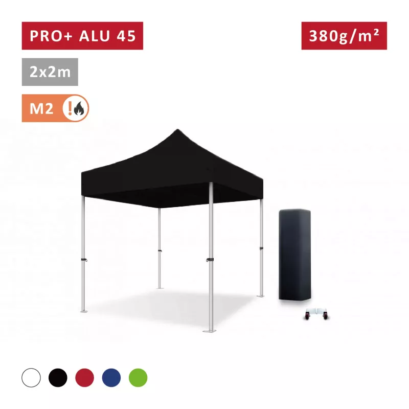 Barnum pliant pro 2X2m Alu 45mm - ultra léger et flexible - technologie XPTENT - toit polyester pvc 380 g/m2